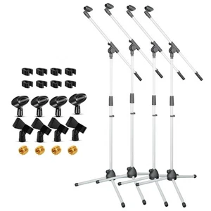 5Core Tripod Mic Stand 4Pcs Adjustable Holder Floor Microphone Boom Arm - Picture 1 of 11