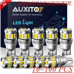 AUXITO T10 168 2825 LED License Plate Light Bulbs Super Bright 6500K White 2F13 - Picture 1 of 22