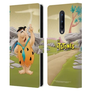 OFFICIAL THE FLINTSTONES CHARACTERS LEATHER BOOK WALLET CASE FOR ONEPLUS PHONES - Picture 1 of 15