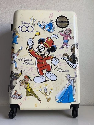 Bioworld Disney 100 Years Of Music And Wonder 28” Upright Spinner Suitcase NEW - Image 1 of 4