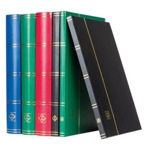 LEUCHTTURM - "BASIC" Hardcover Einsteckbuch für Briefmarken - 16 schwarze Kartonagen 9 Zoll x... - Bild 1 von 3