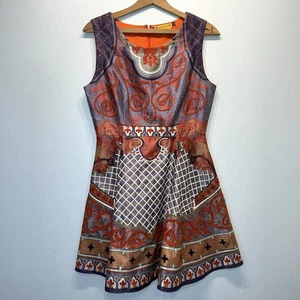 ANTHROPOLOGIE Pankaj & Nidhi Twilight Temple Dress Fit & Flare Sz 6P - Picture 1 of 5