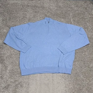Report Collection Men's Sweater Stand Up Collar 1/4 Zip Blue 2X-Large - Picture 1 of 11