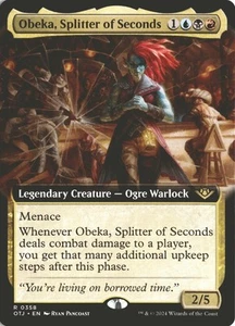 MTG Obeka, Splitter of Seconds (0358) *Non-Foil* EXT ART Outlaw Thunder Junction - Picture 1 of 2