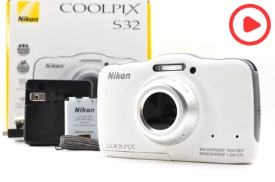 Nikon COOLPIX S32 13.MP Digital Camera Waterproof Shockproof from japan [Mint] 8 - Image 1 of 4