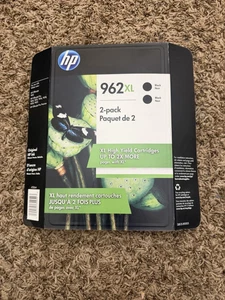 Paquete doble HP 962XL negro 3JB35-80003 OEM paquete minorista sellado ver descripción - Imagen 1 de 6