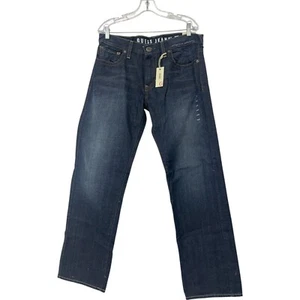 Guess Jeans Mens Size 34X32 Blue Denim Cotton Rebel Straight Leg Medium Wash NWT - Picture 1 of 10