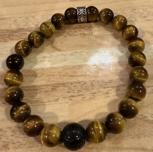 THOMAS SABO Schmuck Herren Beads-Armband Tigerauge/Obsidian A1408-806-2 *19*cm - Bild 1 von 3