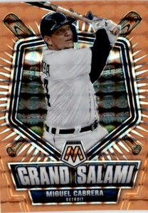 2022 Panini Mosaic #GS-8 Miguel Cabrera Grand Salami Orange Fluorescent /99 - Picture 1 of 2