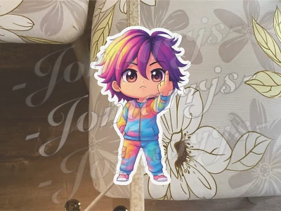 Custom Anime Chibi  Flip Off Funny Vinyl Sticker Car Window Decal JDM Laptop - Изображение 1 из 3