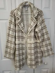 Modern Soul Sweater in Beige with Size Large Women's Cardigan - Picture 1 of 10