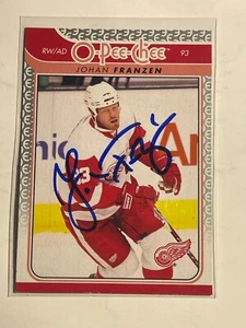 Detroit Red Wings JOHAN FRANZEN signierte Karte - Bild 1 von 1