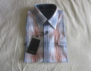 Zagiri American Pie karierte Baumwolle Herrenshirt orange S unverbindliche Preisempfehlung des Herstellers 125 $ neu mit Etikett - Bild 1 von 6