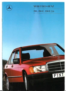 Mercedes-Benz 190 1987-1988 UK Market Sales Brochure 190, 190E 2.0 & 2.6 - Picture 1 of 2