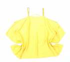 River Island Womens Yellow Polyester Camisole Tank Size XS Boat Neck
