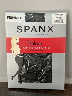 Pantimedias Spanx Uptown Tight-End FISHNET ~ Talla 1 (A) ~ COLOR NEGRO Foto 1 de 4