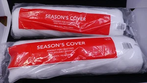 2 SEALED PACKAGES OF SEASON'S COVER, FAKE SNOW BLANKET ROLLS, 3 BY 8 FEET EACH - Picture 1 of 3
