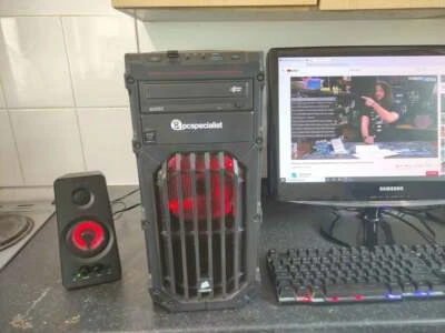 Gaming PC Bundle i5-4460 GTX 1050ti 8GB Ram 800GB HDD RGB Keyboard Mouse - Image 1 of 4