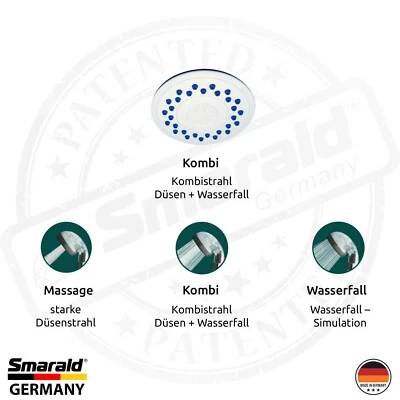 Duschplatte Ø 80 mm mit Silikonnoppen und Kalkschutzfunktion für Duschkopf - Bild 1 von 4