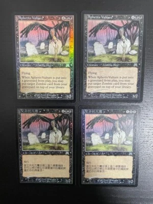 MTG 4X FOIL ONSLAUGHT APHETTO VULTURE NM MAGIC THE GATHERING CHINESE + ENGLISH - Image 1 of 4