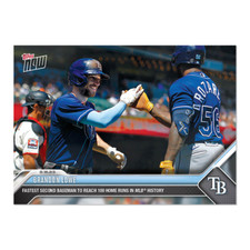 2023 Topps Now MLB #717 Brandon Lowe Tampa Bay Rays - IN HAND
