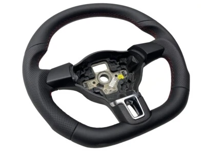 AUSTAUSCH Lenkrad Leder Lederlenkrad Vw GOLF 6 5K Touran 1T3 CADDY 2K Abgeflacht - Bild 1 von 4