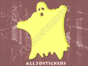 Adesivo Resinato Effetto 3D Fantasma Spettro - Colore Giallo Limone 95x90 mm. - Foto 1 di 1