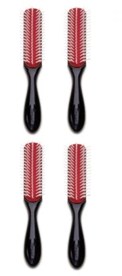 Cepillo de pelo Denman D14 clásico de 5 filas - negro - paquete de 4 Foto 1 de 2