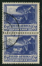 SOUTH AFRICA - 1933 3d 'BLUE' VFU SG45c Cv £7 [A8159]