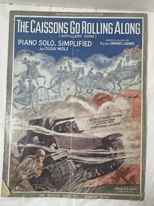 The Caissons Go Rolling Along Artillery Song Sheet Music Piano Boston Music 1944 - Picture 1 of 9