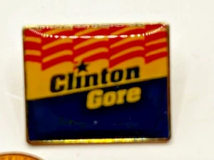 Vintage Clinton - Gore Presidential Campaign Lapel Pin - Picture 1 of 3