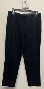 Pantalones J. Jill Slim Leg Ponte Pull On Talla M en Negro 27" Largo - Imagen 1 de 10