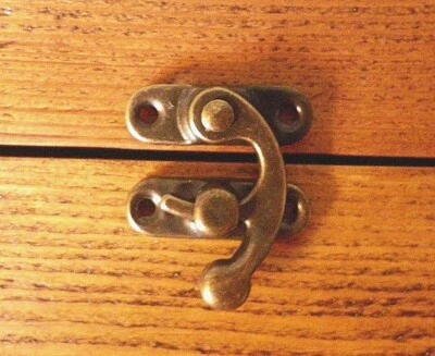 Pair of Buckle Clasps Box Closer Latch Decoration Ornate Bronze Finish C024 - Image 1 of 3