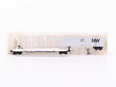 N Kadee Micro-Trains MTL 64010 ATSF TOFC Flat Car #293261 w/45' N&W Trailer - Image 1 of 4