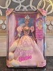 1997 ROSZPUNKA Lalka Barbie blond włosy na podłogę piękna różowa suknia 17646 