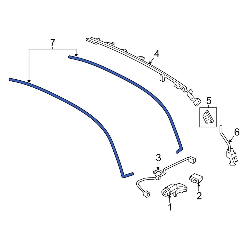 For Fiat 500 2012-2019 Fiat 68140793AA Left Convertible Top Cable Foto 1 de 1