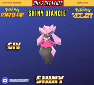 ✨6IV Shiny Diancie✨Pokemon Scarlet and Violet - Picture 1 of 3