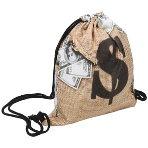 Drawstring Bag Dollar Printed Unique Backpack Sports Gym Bag for Daily Use - Picture 1 of 12