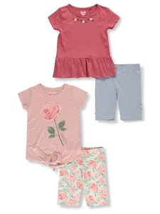 Freestyle Revolution Girls' 4-Piece Bike Shorts Mix Match Set Outfit Color: - Picture 1 of 1