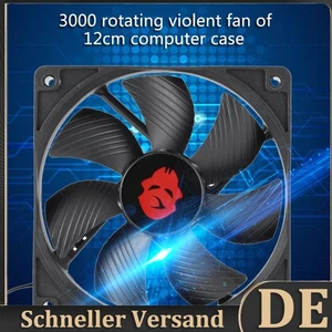 12cm 4 Pin High Speed Desktop Chassis Fan Large Air Volume PC Case Radiator - Afbeelding 1 van 8
