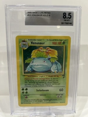 Pokemon BGS 8.5 Venusaur 18/130 Base Set 2 Unlimited Card NM/MINT Holo Like PSA - Image 1 of 2
