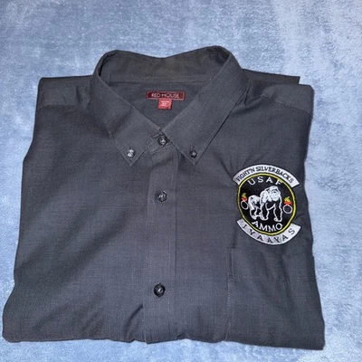 USAF AMMO Fight’n Silverbacks Shirt 2XL Red House Button Down IYAAYAS New - Image 1 of 4