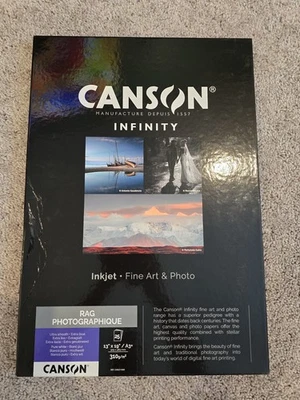 Canson Infinity Rag Photographique Paper (310 gsm, 13 x 19", 25 Sheets) - Image 1 of 2
