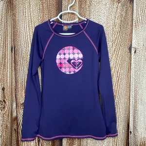 Roxy Girl's Long Sleeve Rash Guard Purple Size 10 - Picture 1 of 4