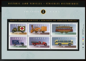 CANADA 1994 MINT NH SOUVENIR SHEET #1527, HISTORIC PUBLIC SERVICE VEHICLES !! - Picture 1 of 1