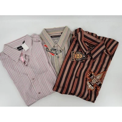 Lote de 4 Camisas Masculinas 4XL Attitude/Greystone/Knockout Vestido Casual Novo com etiquetas - Imagem 1 de 4
