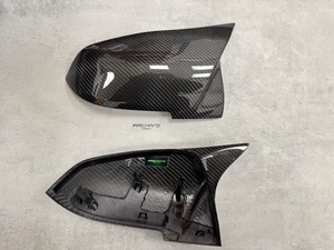 BMW 1 2 3 4 Series Pre-Preg Dry Carbon Fibre Wing Mirror Caps F20 F22 F30 F32 - Picture 1 of 6