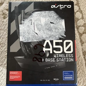 ASTRO A50 Wireless Headset Base Station 4th Gen PS5 PS4 PC MAC Black - Picture 1 of 8