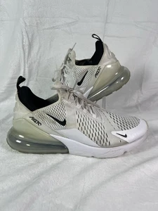 Nike Air Max 270 AH8050-100 Sneakers Mens 10.5 White Black Low Top Running Shoes - Picture 1 of 10