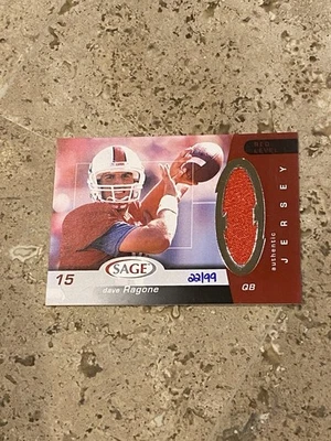 #’d /99 - 2003 SAGE Jersey Red Level Dave Ragone #SJ-12 Rookie RC PWE - Image 1 of 3